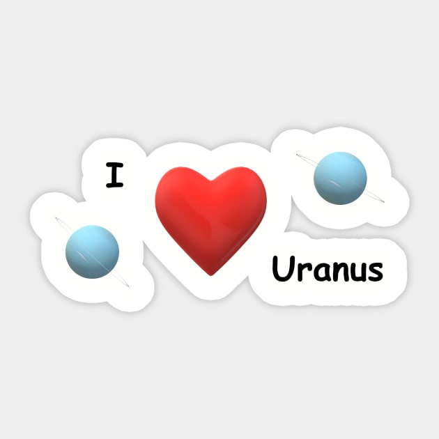 Uranus Sticker by The Asteroid Void